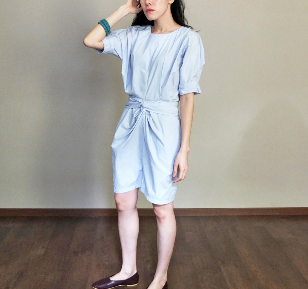 Origami dress{baby blue}-sold out