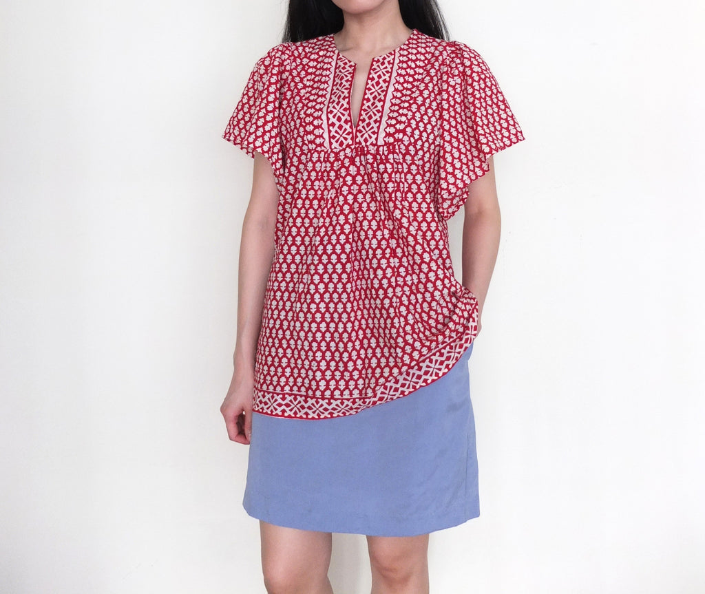 Pescara blouse {Made in India, using block-printed fabric}-sold out