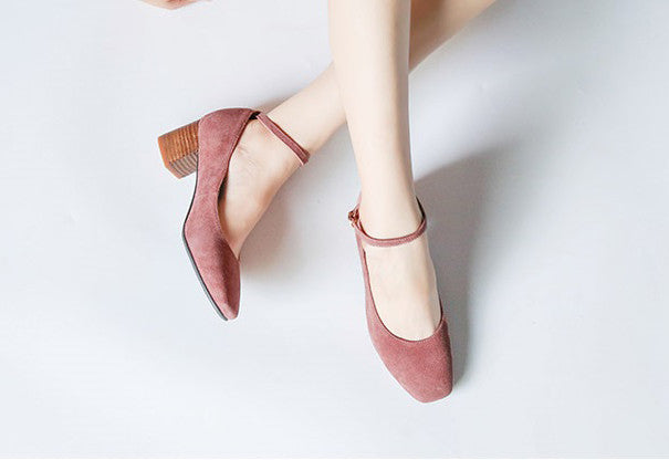 Arissa ankle-strap midheel pumps-sold out
