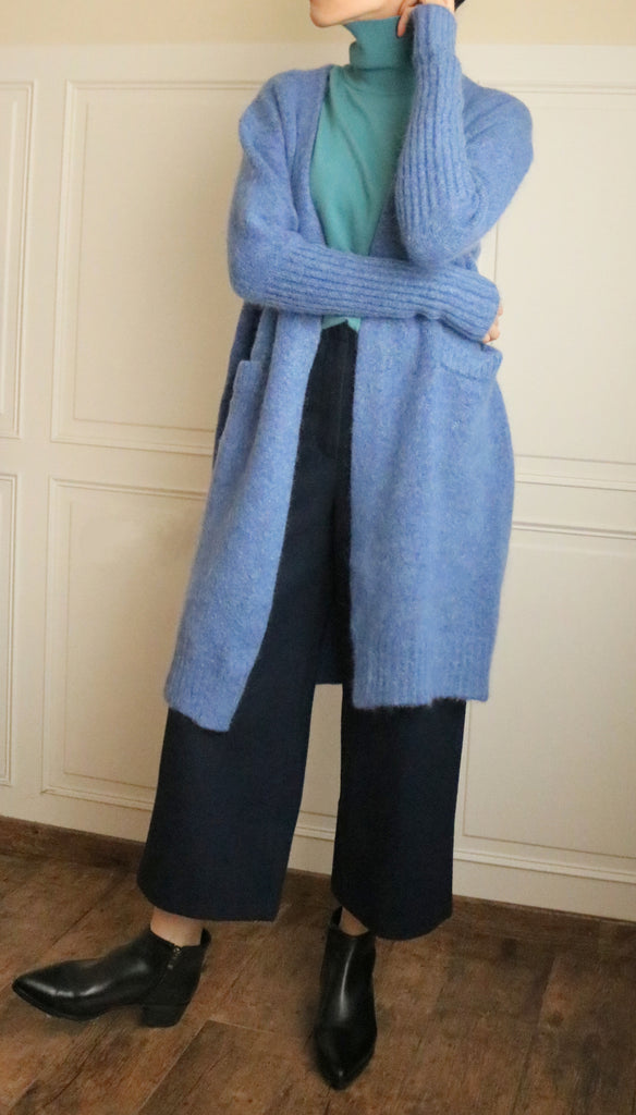 Elena cardigan-cornflower blue is out of stock, more colours available