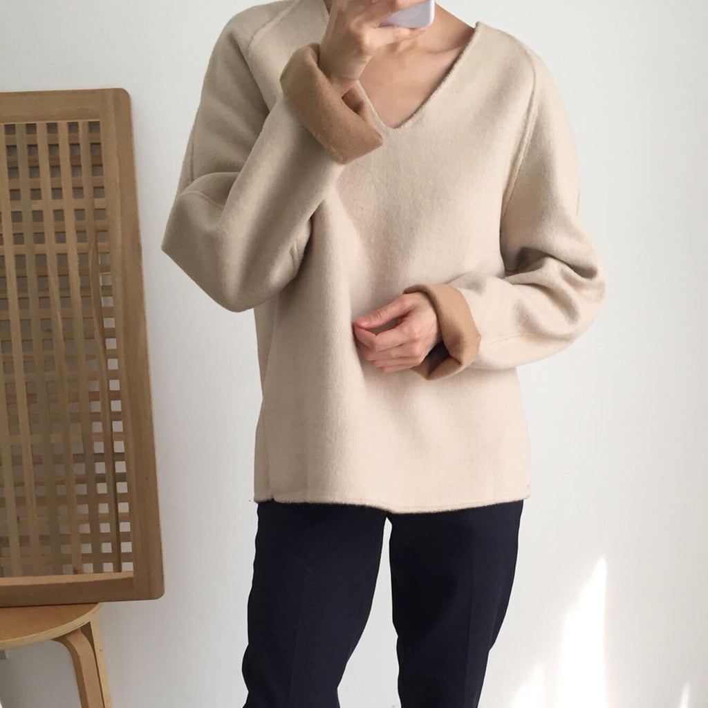 Cecile Sweater {100% handsewn,reversible}