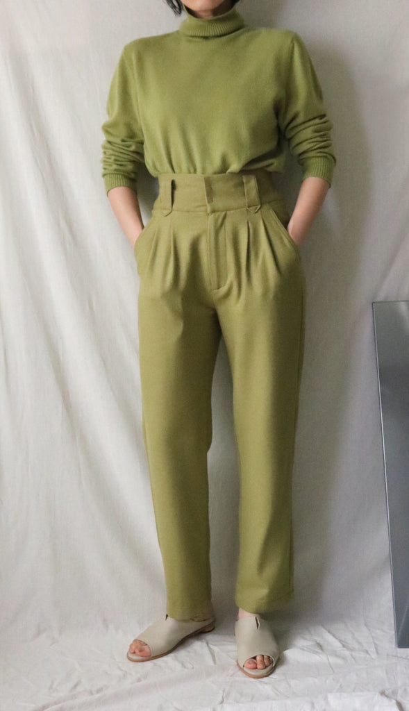 Coleen Sweater {Granny Smith, merino wool, only sz M/L left}  Sample clearance