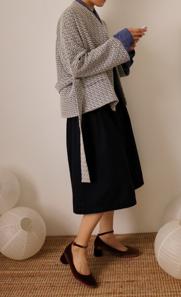 Lykke kimono wrap jacket { Limited Edition , French-made woven fabric }