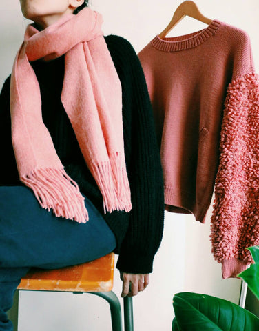 Lambswool Scarf - Tea Rose