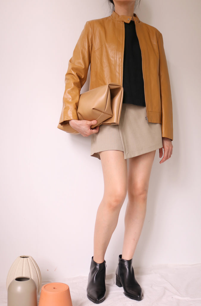 Lea Jacket- (sheepskin leather,korean vintage)-sold out