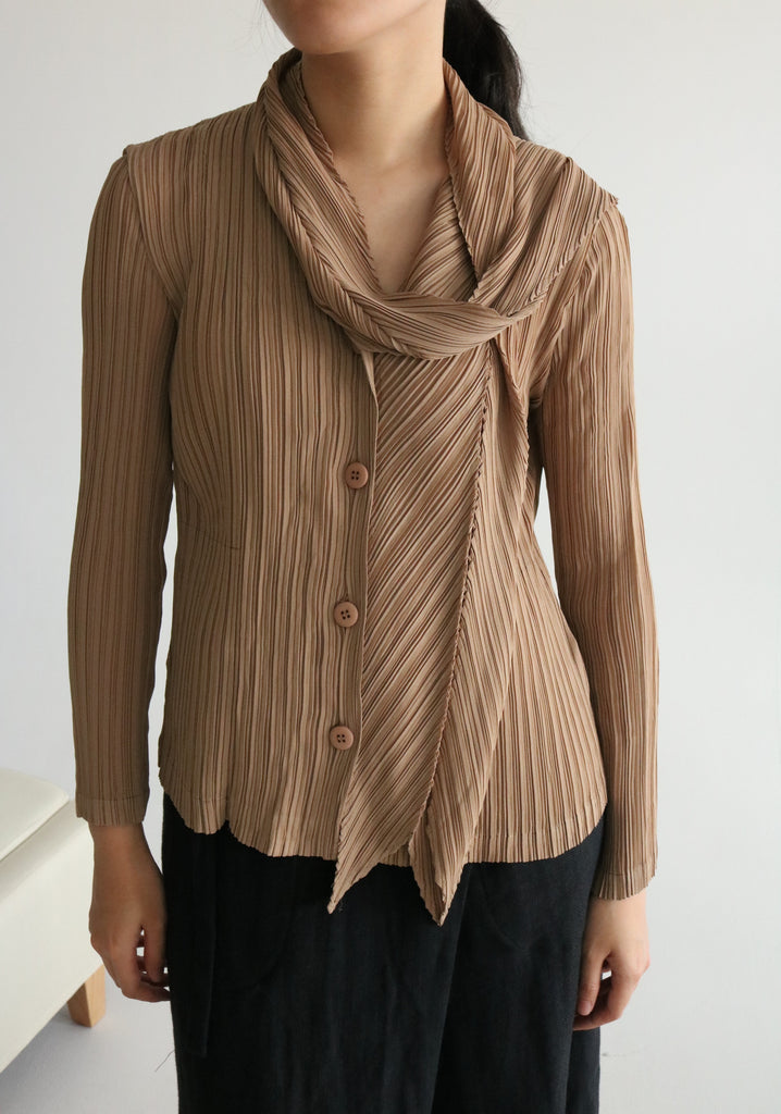 Pleated blouse (vintage, minor defect )-sold out