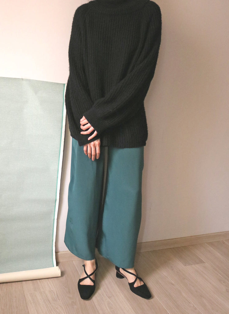 Teal culottes -100% silk-sold out